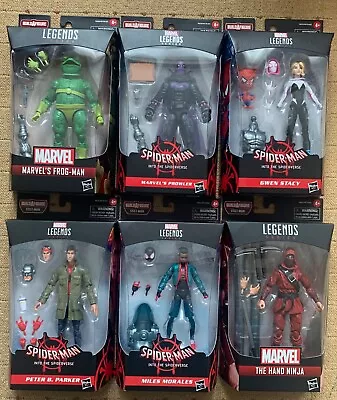 Marvel Legends Into The Spider-verse Stilt-man BAF 6 Figure Set Miles Prowler • £174.95