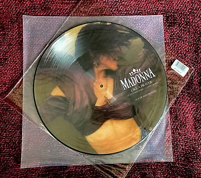 Madonna Mint Like A Prayer 1989 Picture Disc Promo Sticker  Original Catalog Bag • $80