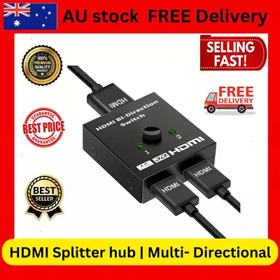 2 In 1 In Out UHD 4K Bi Direction HDMI 2.0 Switch Switcher Splitter Hub HDCP 3D • $11.05