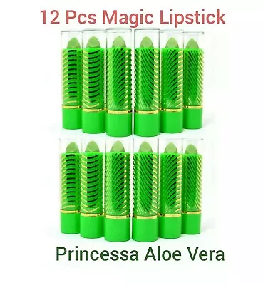 12 Pcs PRINCESSA Green Aloe Mood Lipstick Long Lasting Magic Color Lip Stick • $13.50