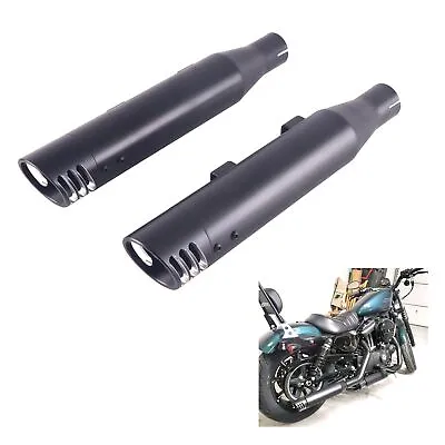 Black 3  Slip On Mufflers Exhaust For Harley Sportster XL 883/1200 2014-2022 • $149.99