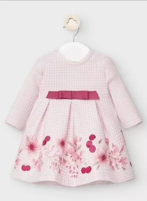 Mayoral 6-9 Months Baby Girl Floral Dress 100% Cotton • $25.99