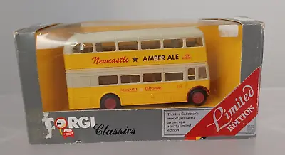 Corgi Classics Newcastle Amber Ale Small Toy Yellow Mini Bus In Box (A2) • £10