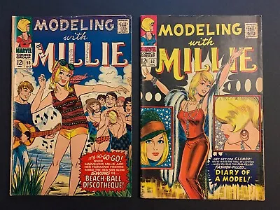 Modeling With Millie 50 (coupon Cut) 52 GD (2) -- Ad For Marvel TV Show 1966 • $17