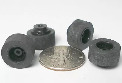 4pc TYCO HO Slot Car Chassis NARROW REAR WHEELS & TIRES HP2 HP3 HP7 US1 Trucking • $6.99