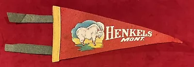 Vintage Henkels Montana 11 Inch Pennant Mountain Goat Graphic • $34.99