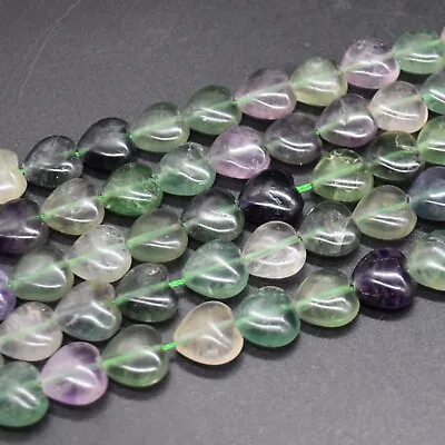 12mm Heart Shaped Semi-precious Gemstone Beads - 15  Strand - Various Stones • £16.99