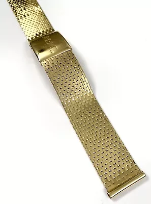 GORGEOUS Solid 14K GOLD 17mm Vintage WATCH BRACELET Adjustible DEPLOYANT CLASP!! • $2295