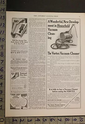 $21.95 • Buy 1909 Vortex Electric Vacuum Cleaner Floor Boston Household Home Decor Ad [[sku]