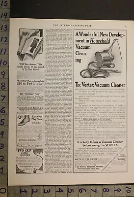 1909 Vortex Electric Vacuum Cleaner Floor Boston Household Home Decor Ad [[sku] • $21.95