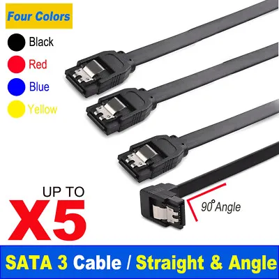 $3.75 • Buy 39cm SATA 3 III 3.0 Data Cable 6Gbps For HDD SSD With Angle And Lead Clip