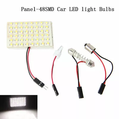 Car Interior T10 BA9S Lights Panel 48 LED Dome Bulbs Lamp Adapter 12V Universal • $6.39