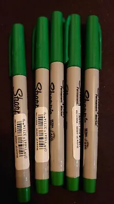 5 X Sharpie Marker Pens - New - Fine Point - Green • £3