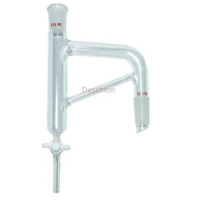 24/40 Distillation Receiver Adapter Lab Glass Clevenger Apparatus PTFE Stopcock • $54.99