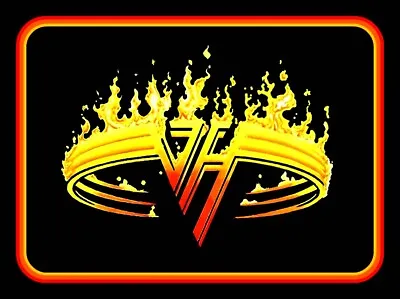 4.5  Van Halen Flames Vinyl Sticker. Classic Rock Guitar Decal For Car Laptop. • $2.95