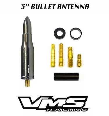 Vms Racing 3  Cnc Bullet Antenna Gunmetal For 00-09 Honda S2000 • $16.95