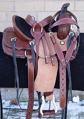 Used 12 13 Western Horse Saddle Kids Youth Child Barrel Racing Tack • $331.97