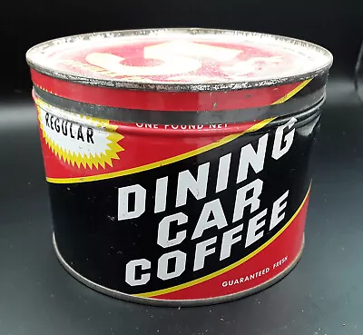 Vintage Dining Car Coffee Tin Can 1 Lb. Size • $9.50