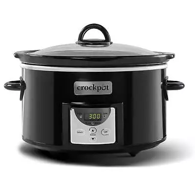 Crockpot™ 4-Qt. Digital Countdown Slow Cooker Black Programmable Cooking Durable • $53.99