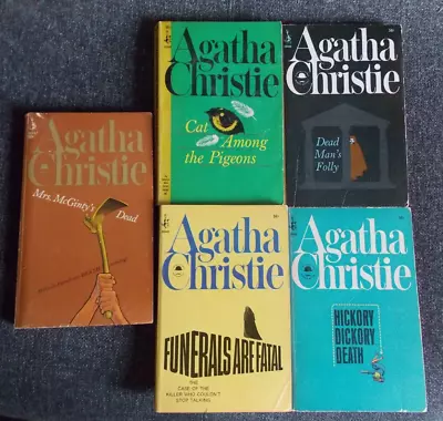 5 By Agatha Christie: Funerals Are Fatal + Dead Man's Folly + Cat Among Pigeons • $19.97