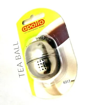 Tea Infuser Ball Mesh Loose Leaf Herbs Strainer Reusable Steel Secure Locking • £3.45