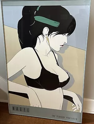 Vintage Patrick Nagel Framed Print Playboy 1988 Pop Art Graphic Modernism 36x24  • $625