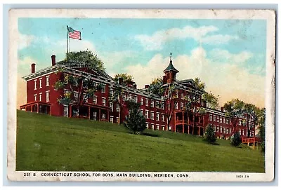 Meriden Connecticut Postcard Connecticut School Boys Main Building C1920 Vintage • $9.95