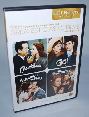 TCM 4 Films: GiGi Casablanca Mrs. Miniver American In Paris (DVD 2009) • $5.07