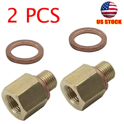 Oil Pressure Gauge Adapter Fitting BLOCK NPT 1/8  Female To Metric M10X1.0 Male • $11.29