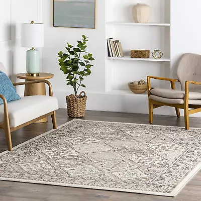 Becca Traditional Tiled Area Rug 5X8 Beige • $65.87