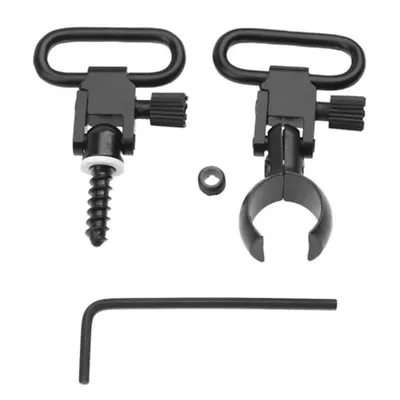 Gun Sling Swivels Black QD 1  Shotgun Swivels Barrel Adaptor Fit Tub 860''-.880  • £9