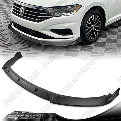$72.99 • Buy For 19-21 Volkswagen VW Jetta Matt Black Front Bumper Body Lip Splitter Spoiler