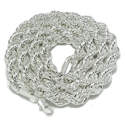 Rope Chain Mens Black Hematite Silver 10mm Wide Chain 30  Inch Dookie Necklace • $19.99