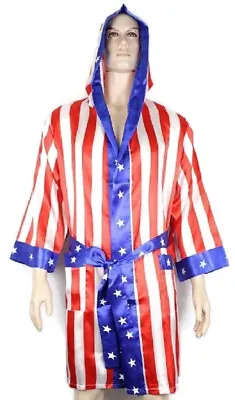 Rocky Balboa Apollo Movie Boxing American Flag Robe • $35.90