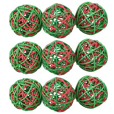 Small Animals Christmas Gift Festive Weave-a-Balls Ratten Balls Toy • £8.50
