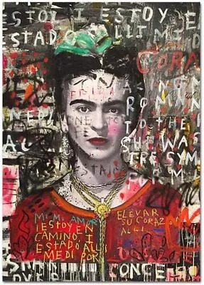 Frida Kahlo Portrait Wall Art Print On Canvas Banksy Street Graffiti Pop Art • $59.99