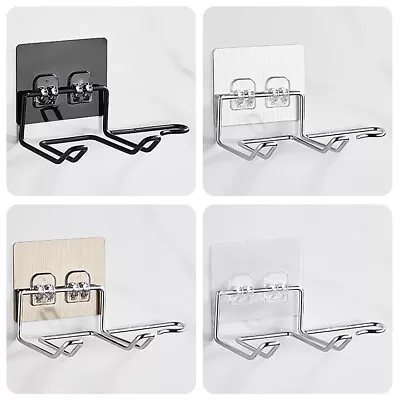 Stainless Steel Hair Dryer Storage Rack Holder Wall Mounted For Bathroom Kitchen • £2.92