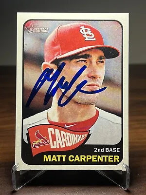 Matt Carpenter Signed Autographed 2014 Topps Heritage Baseball Card #342 Auto • $19.99