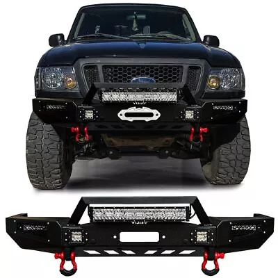 Vijay For 1993-1997 Ford Ranger Steel Front Bumper W/Winch Plate And LED Lights • $709.99