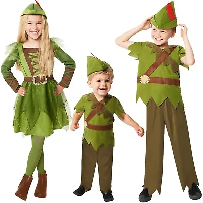 Childs Offically Licenced Peter Pan Fancy Dress Disney Costume Kids Boys Girls • £16.99