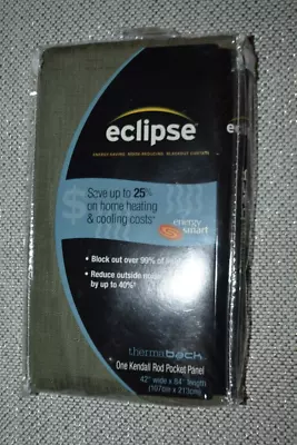 Eclipse Blackout Rod Pocket Panel 42  X 84  Olive Green NEW IN PACKAGE • $7.99