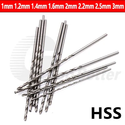 HSS Twist Drill Bits 1mm 1.2mm 1.4mm 1.6mm 2mm 2.2mm 2.5mm 3mm For Metal & Wood • £1.98