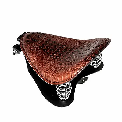 Alligator Leather Motorcycle Seat Brown Solo Seat For Yamaha Virago 750 1100 US • $69.11