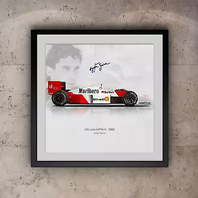 McLaren MP4/4 Car Wall Art | Ayrton Senna | F1 | Side View | Poster | Print • £9.99