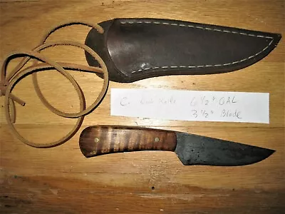 Mountain Man Rendezvous Hand Made Knife And Sheath Rocking K Mike Kiley C • $175