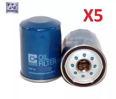 5 X Wesfil Oil FILTERs For LIBERTY IMPREZA FORESTER LANCER PAJERO 323 XV Z411 • $36.30