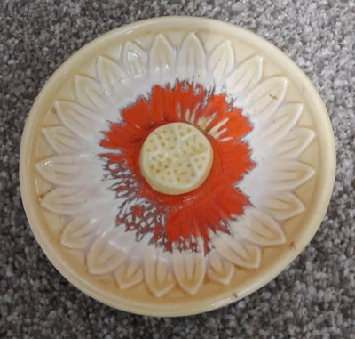 $4 • Buy California Pottery Sunflower Ashtray Vintage USA