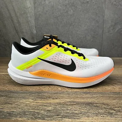 Nike Winflo 10 Size 13 Mens White Volt Laser Orange Running Shoes • $39.95
