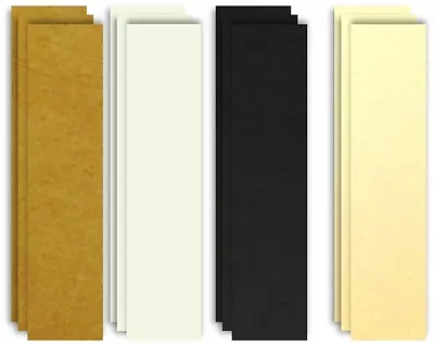 Card Bookmark Blanks Black Kraft White & Ivory. Choose Colour & Quantity • £4.50