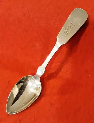 Silverplate 5 3/4  Fiddle Pattern Teaspoon - Meriden Britannia. - Monogrammed • $9.21